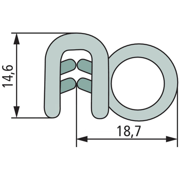 Cheder - geam cabina tractor, EPDM, 1,5–3mm, 5m - GRANIT [654921343/5]