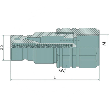 Cupla hidraulica rapida - tata FF-G-08 34GAS (DN12, 3/4 BSP) - GRANIT [87000667]