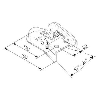 Cupla remorca - ptr carlig cu bila B50, AK750 Plus A - AL-KO [8141367021]