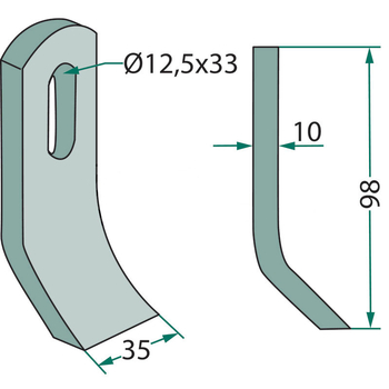 Cutit - 35x98x10, 12,5x33 - tocator vegetale Votex s.a. - GRANIT [18063-VOT-52]