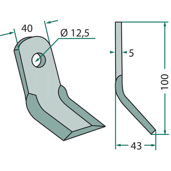 Cutit Y - 40x100x5, 12,5 - tocator vegetale Palladino s.a. - GRANIT [18063-PAL-06]