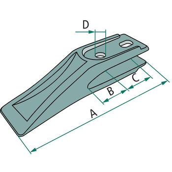 Dinte cupa miniexcavator - 17-7, GAZ 2-5, ptr cutit 16mm - GRANIT [50915Z30030]