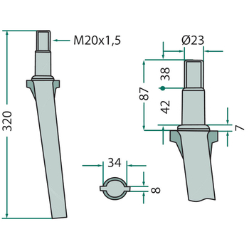Dinte grapa rotativa - Lely - GRANIT [180RH1]