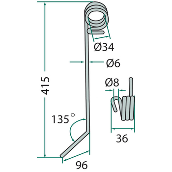 Gheara elastica - 415x6 - semanatoare Hatzenbichler - GRANIT [18010.HS-HK]