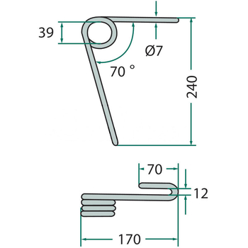 Gheara elastica - fata - semanatoare Lemken (Hassia) Eurodrill, DKA - GRANIT [18010.ST-HV]