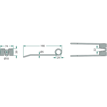 Gheara elastica - pick-up, 190x74x5 - GRANIT [5250940522100]
