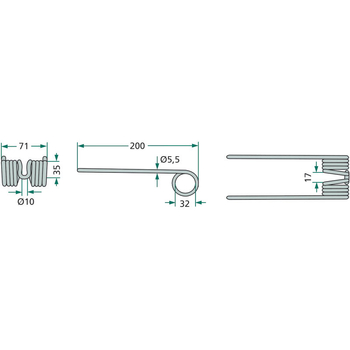 Gheara elastica - pick-up, 200x71x5,5 - GRANIT [5250940530200]