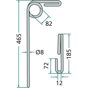 Gheara elastica - semanatoare Fiona / Kongskilde / Stegsted / Taarup - GRANIT [18010.ST-SL]