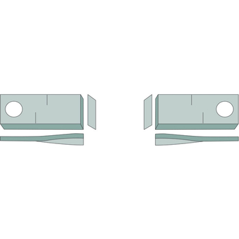 Lama cositoare - dr, F10, 120x48x4, 18,5mm (25buc) - GRANIT [525111725/25]