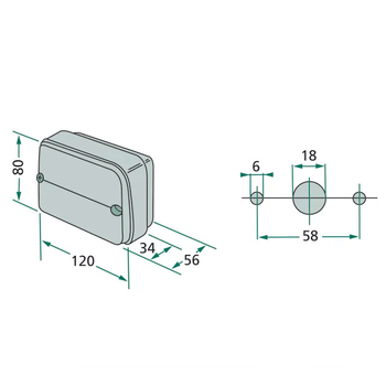 Lampa semnalizare si pozitie - fata, stg/dr, 12V, 120x80x56 - Cobo [22703104000]