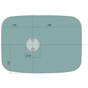 Oglinda - tractor, stg/dr, 330x240, ptr tija 16-28mm - GRANIT [65402048]