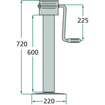Picior sprijin remorca - DG707W, 5440kg - Simol [220DG707W]