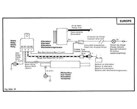 Preincalzitor combustibil Diesel (motorina) 12V, 10,7A [Stanadyne] - GRANIT [37400011]