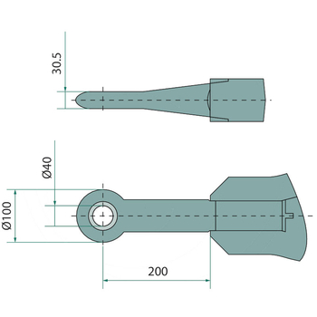 Protap remorca - drept, GNZ27, Ø40, 2300x980, 27t - Jost [218YG23009870100]