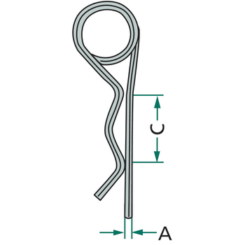 Set splinturi elastice - siguranta tip R dubla, 2-3-4-5-8mm, Zn (100buc in galeata) - GRANIT [200999003]