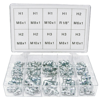 Sortiment nipluri gresoare, trusa 70buc - Pressol [50016092]