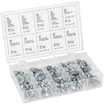 Sortiment nipluri gresoare, trusa 70buc - Pressol [50016092]