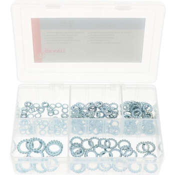 Sortiment saibe elastice crestate, trusa 200buc - GRANIT [20010085]