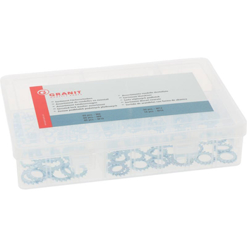 Sortiment saibe elastice crestate, trusa 200buc - GRANIT [20010085]