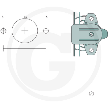 Stecher - plastic, 3poli, 12/24V (25A) cu cablu de conectare - GRANIT [50751305136]