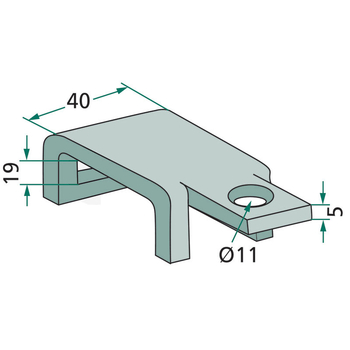 Suport - dinte arc 25x8, cadru 40x10 - GRANIT [23532 RS2982DZ]