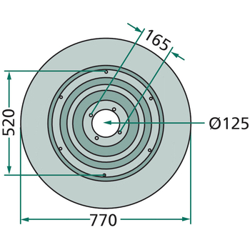 Taler cositoare - D770 - Fella KM 167, 251F - GRANIT [647140128F]