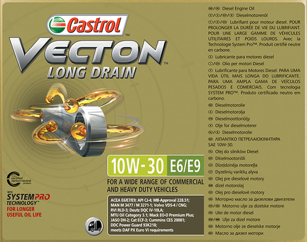 Ulei motor - Vecton Long Drain 10W-30 E6/E9, 208 l - Castrol [15E961]