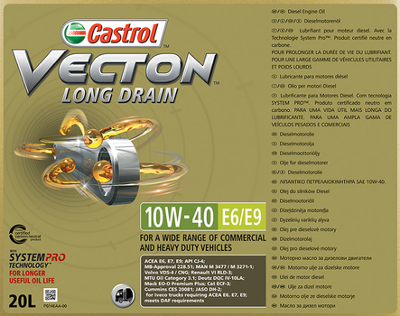 Ulei motor - Vecton Long Drain 10W-40 E6/E9, 20l - Castrol [15B347]