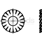 Saiba elastica - crestata, ext, M8 (8,4), Zn, DIN6798 A - Geringhoff [040114]