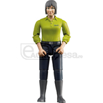 Femeie cu ten masliniu si pantaloni albastri inchis - Bruder [60060405]