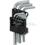 Set chei allen cu profil interior hexagonal, in suport pliabil, 9 buc., 1,5-10mm - GRANIT BLACK EDITION [7301652]