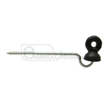 Izolator inelar pe carlig lung 220mm cu filet lemn, ptr gard electric (25buc) - GRANIT [580312]