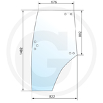 Geam usa - stanga - tractor Zetor Forterra - GRANIT [650823017]