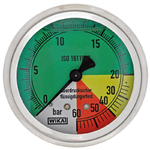 Manometru - erbicidare, 0-20/60bar, 63mm, 1/4 axial - WIKA [67001-00004]