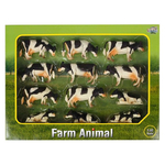 Set figurine - 12 vaci baltate (negru cu alb), culcate si in picioare - Kids Globe - [600KG571929]